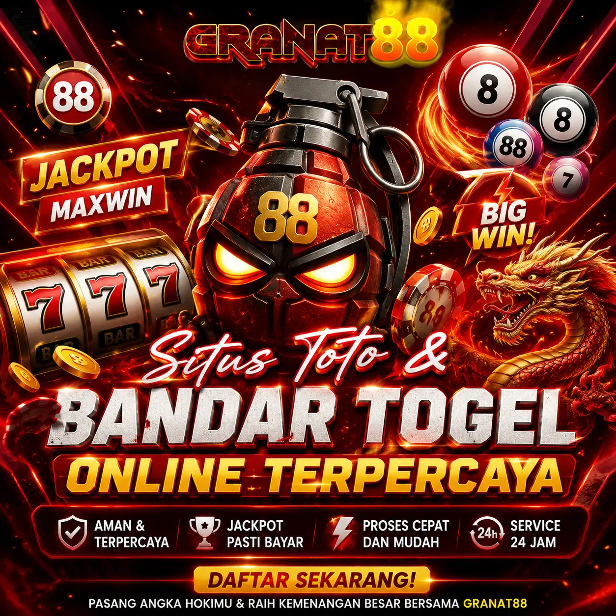 GRANAT88 💣 Ledakan Kemenangan Situs Toto Togel & Bandar Togel Resmi Mudah Jackpot 4D